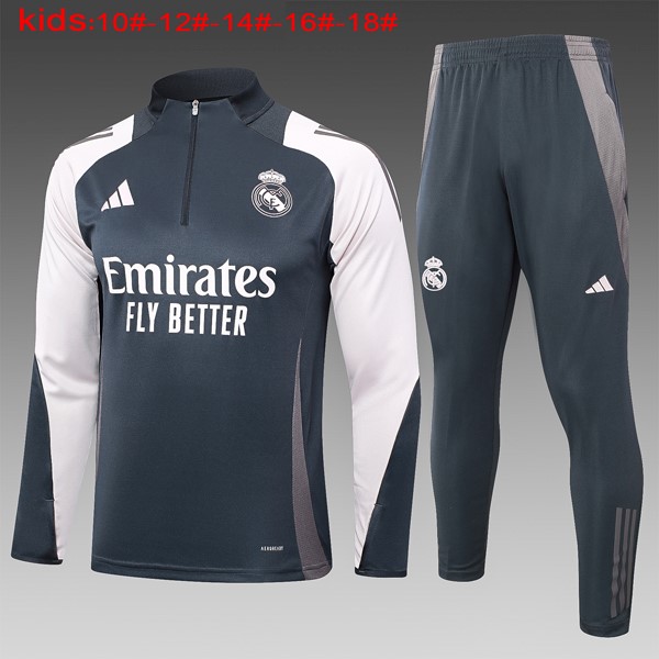 Ninos Sudadera De Training Real Madrid 2024-25 Gris